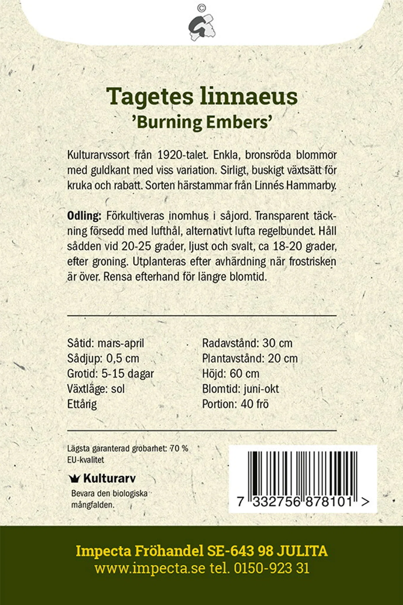 Linné 'Burning Embers'