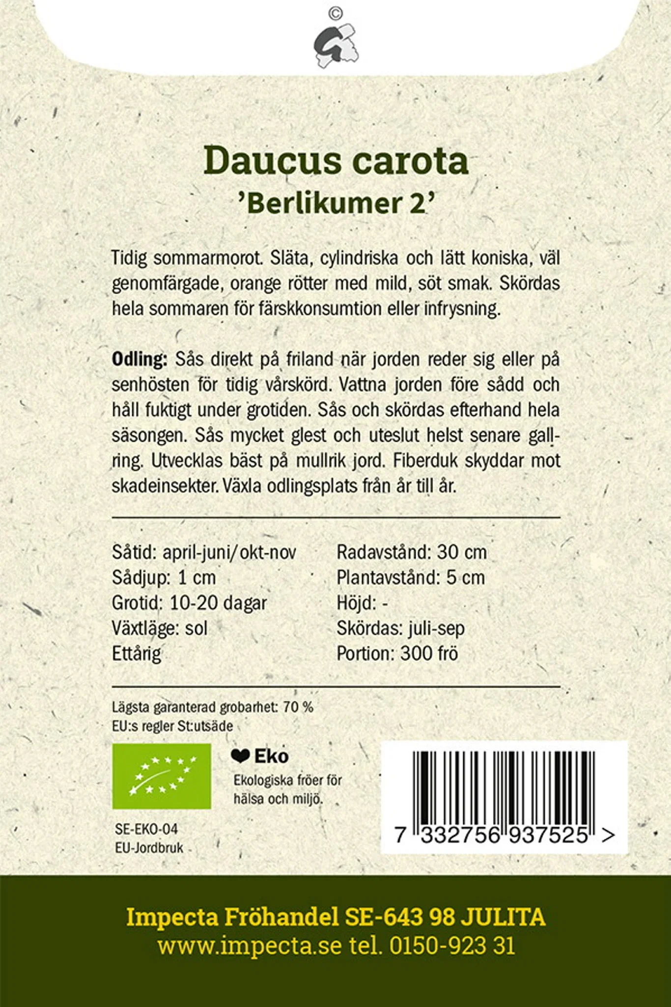 Daucus carota 'Berlicum 2'