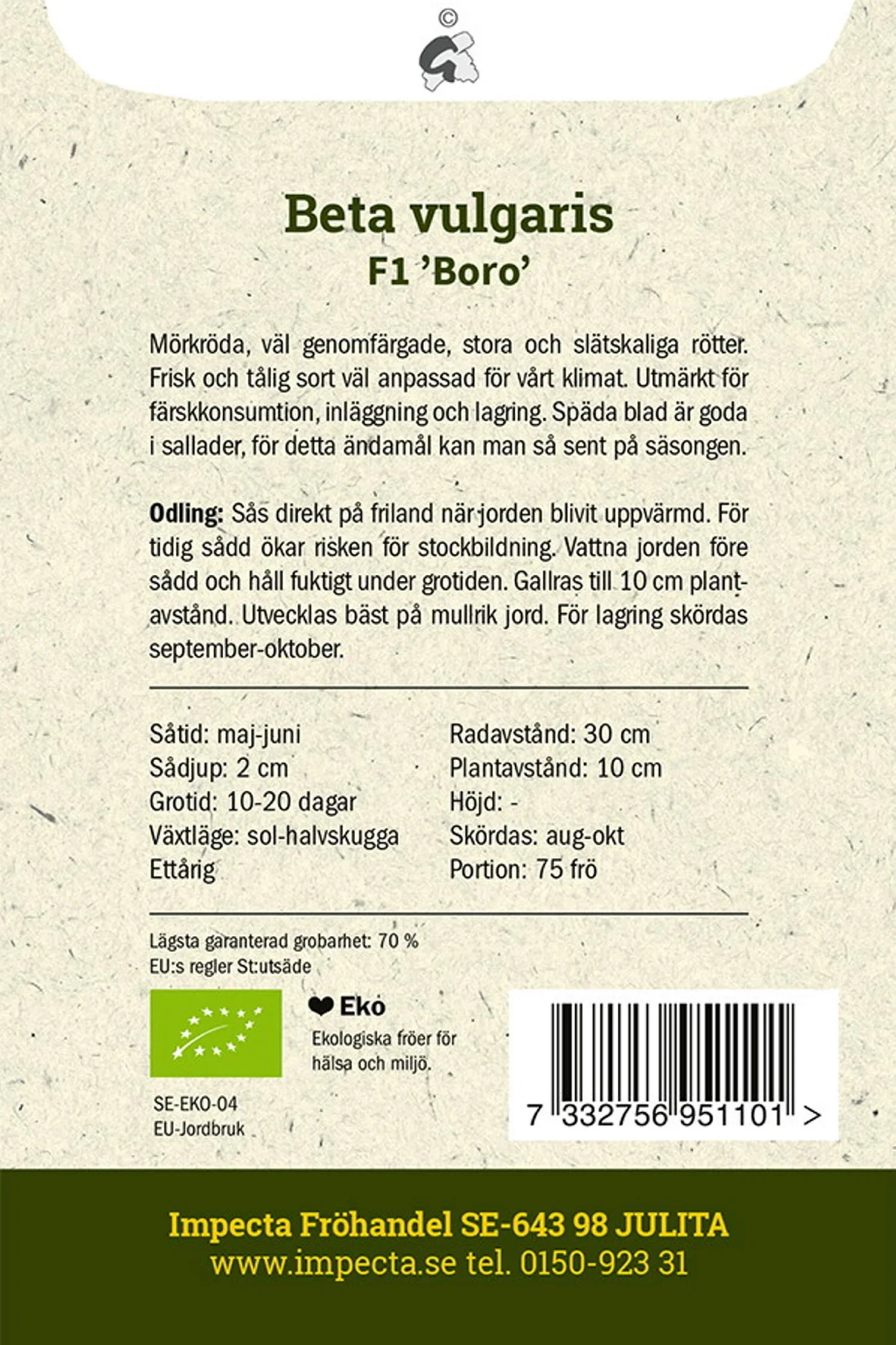 Rödbeta F1 'Boro'