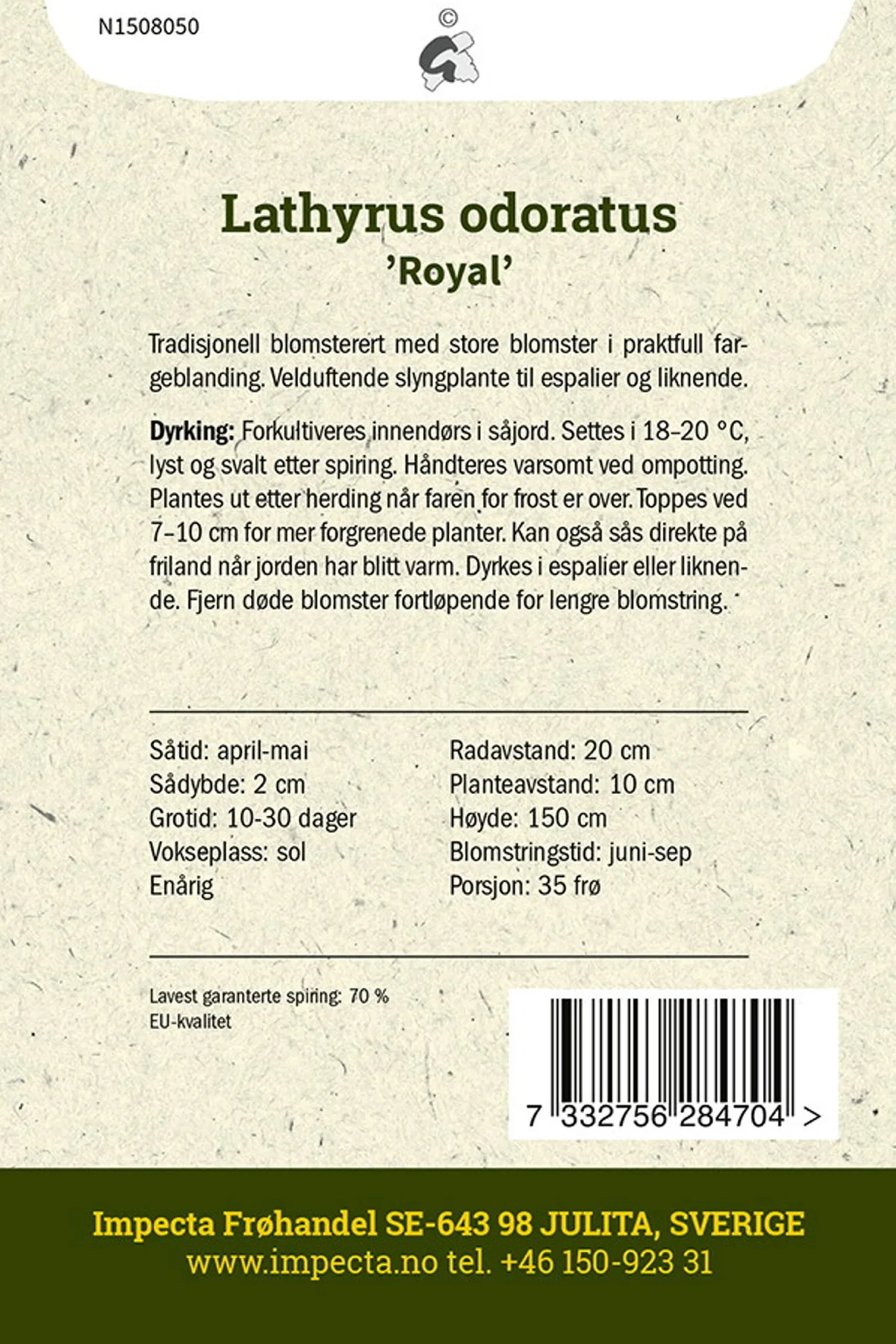 Lathyrus odoratus 'Royal'