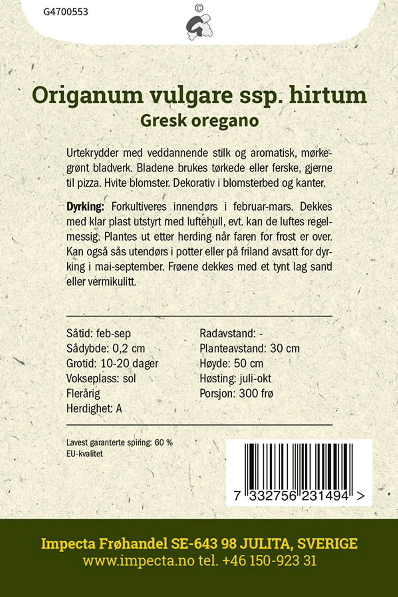 Gresk oregano