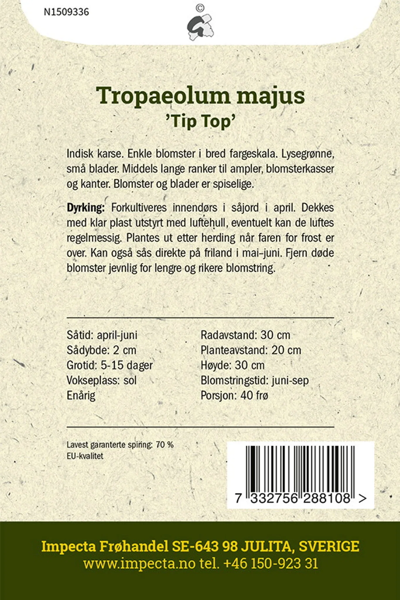 Vanlig blomkarse 'Tip Top'