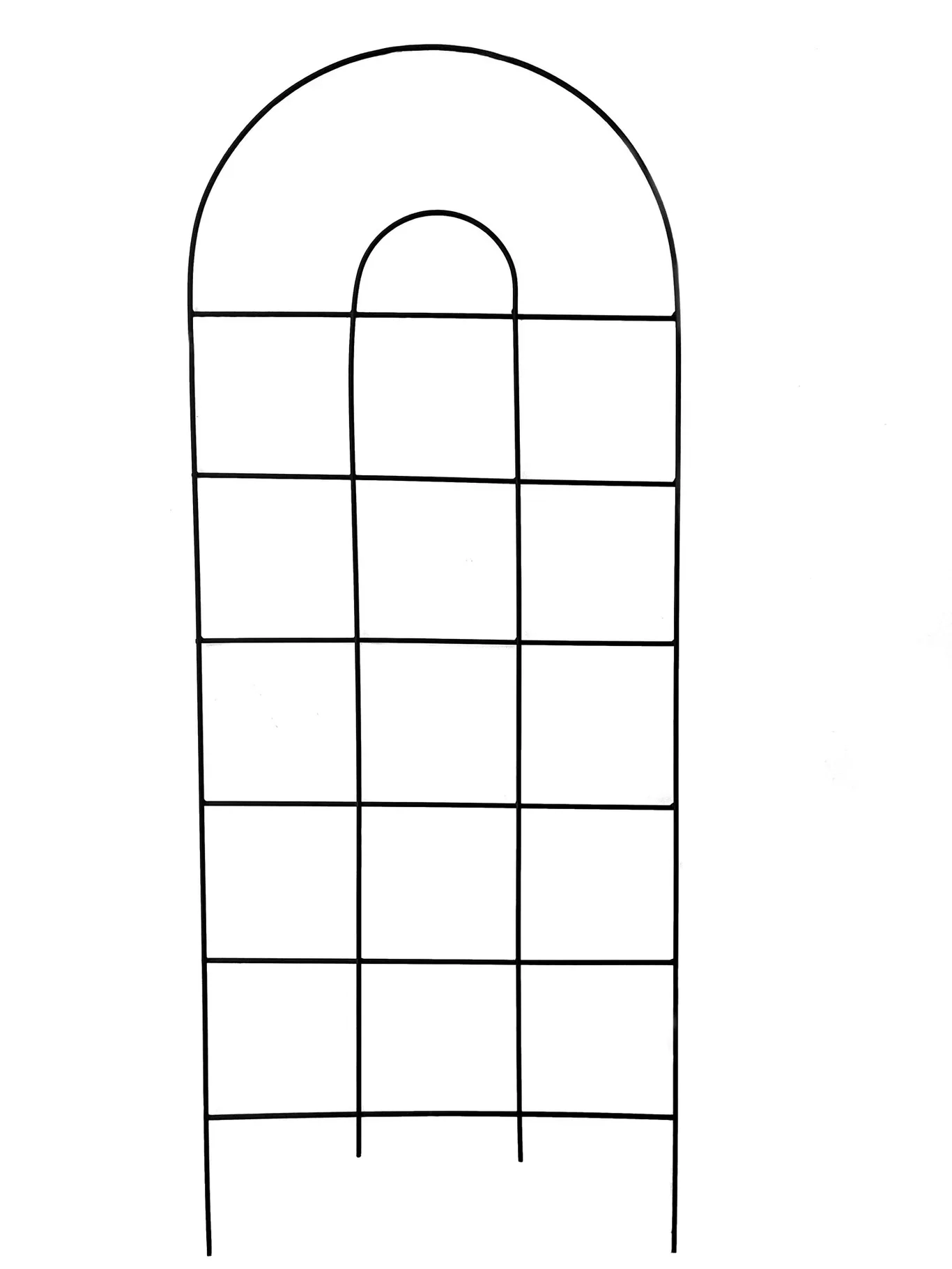 Metal trellis rounded black