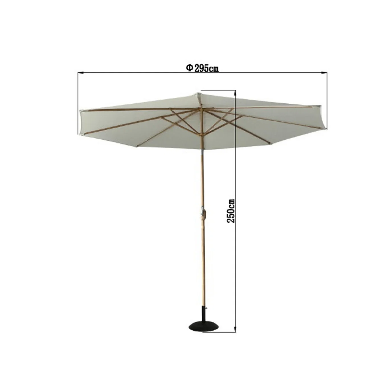 Mila Round Umbrella Ø3M