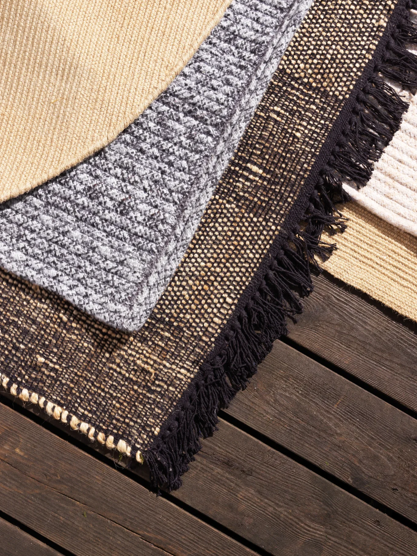 Jute Carpet 160x230CM Black