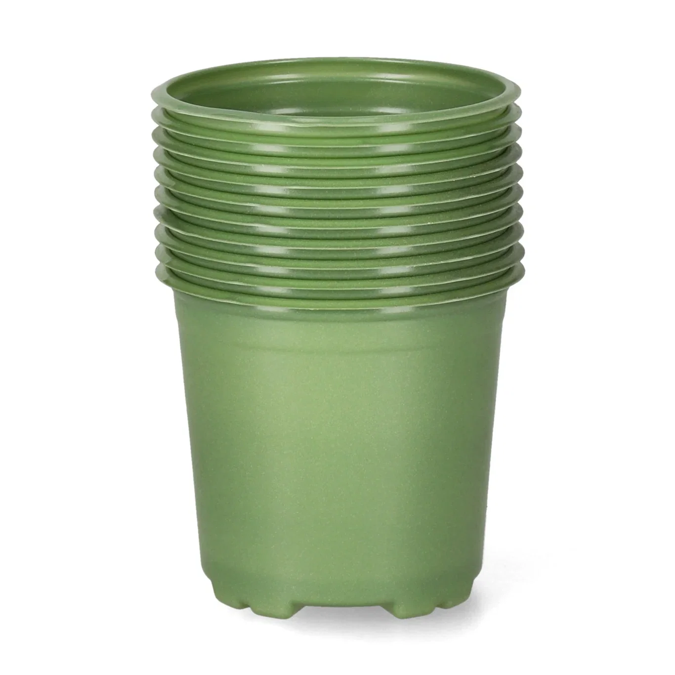 Round Plastic pot D9cm. Green