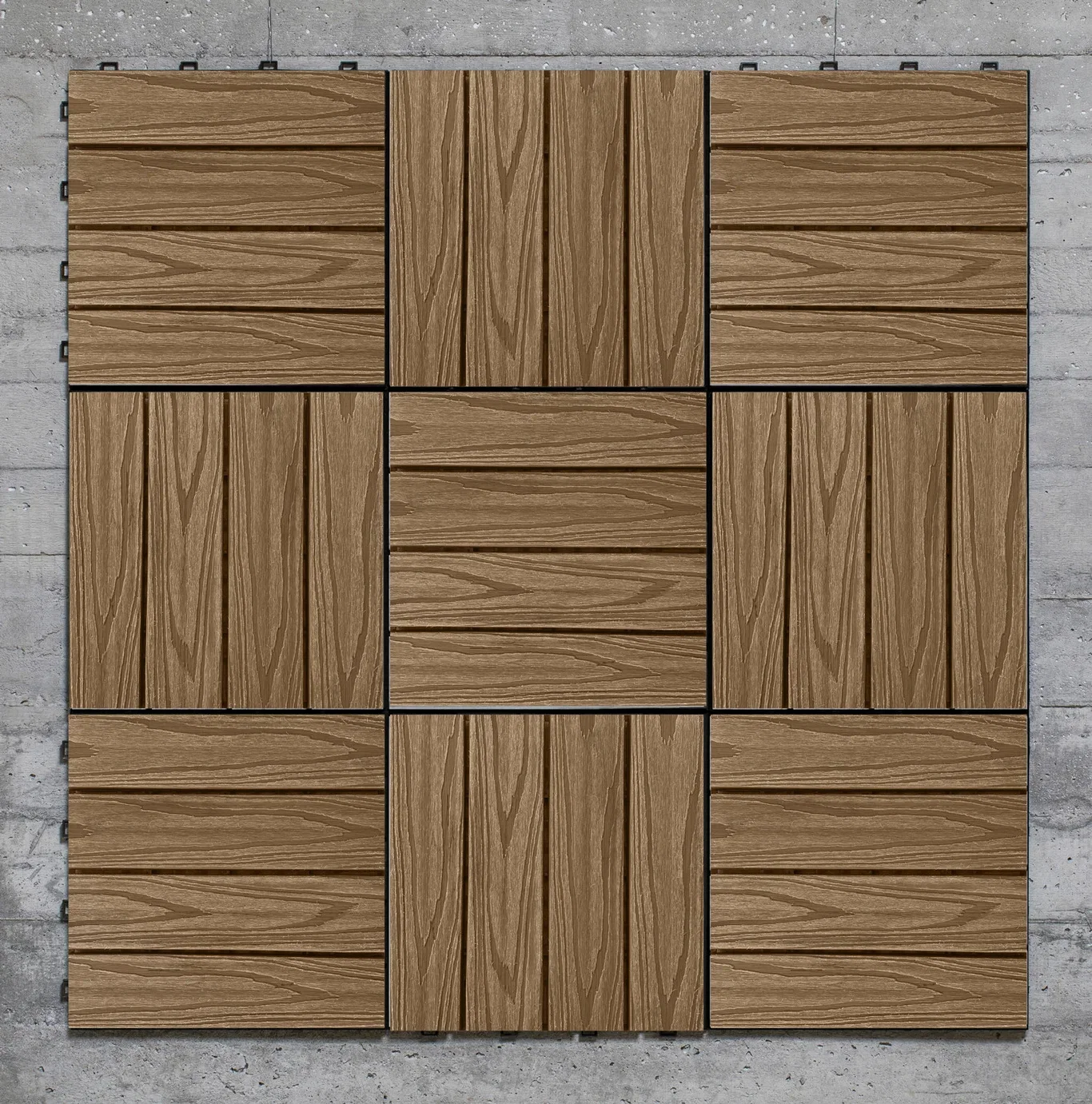 Floor Tile WPC Brown