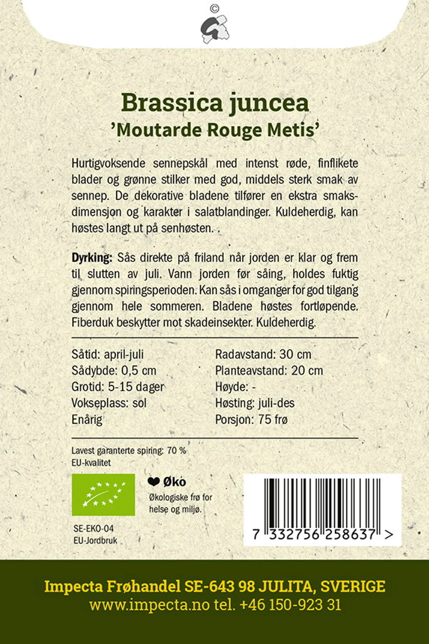 Sennepskål 'Moutarde Rouge Metis'