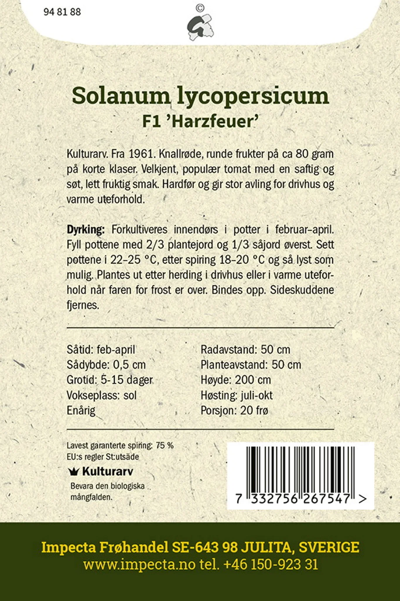 Tomat F1 'Harzfeuer'