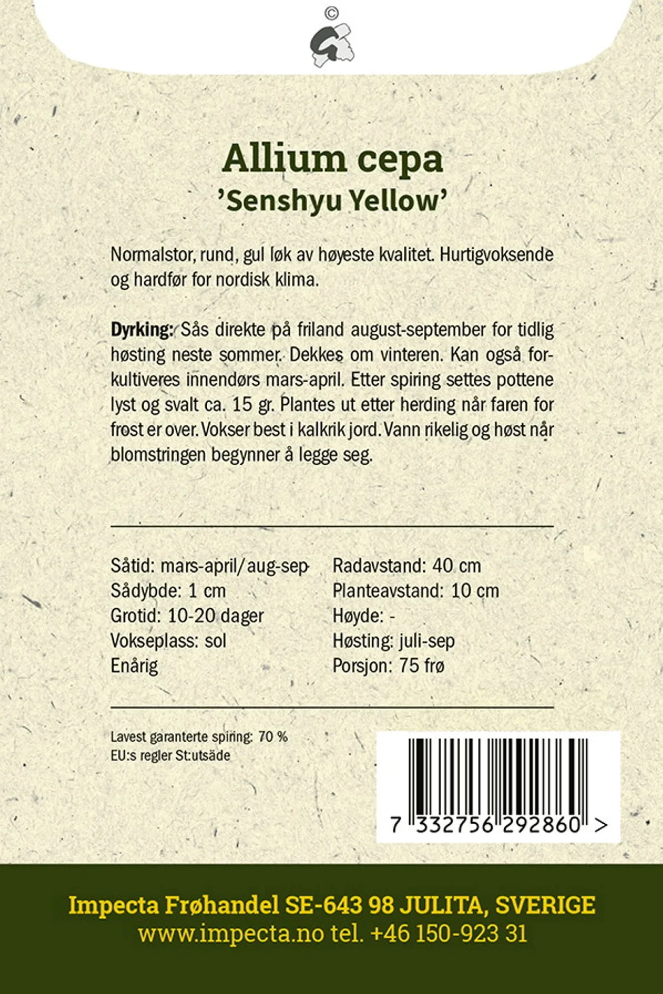 Vinterløk 'Senshyu Yellow'