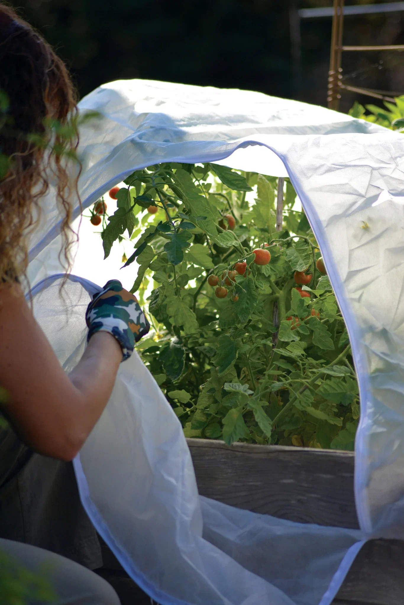Fiberduk til plantekasse