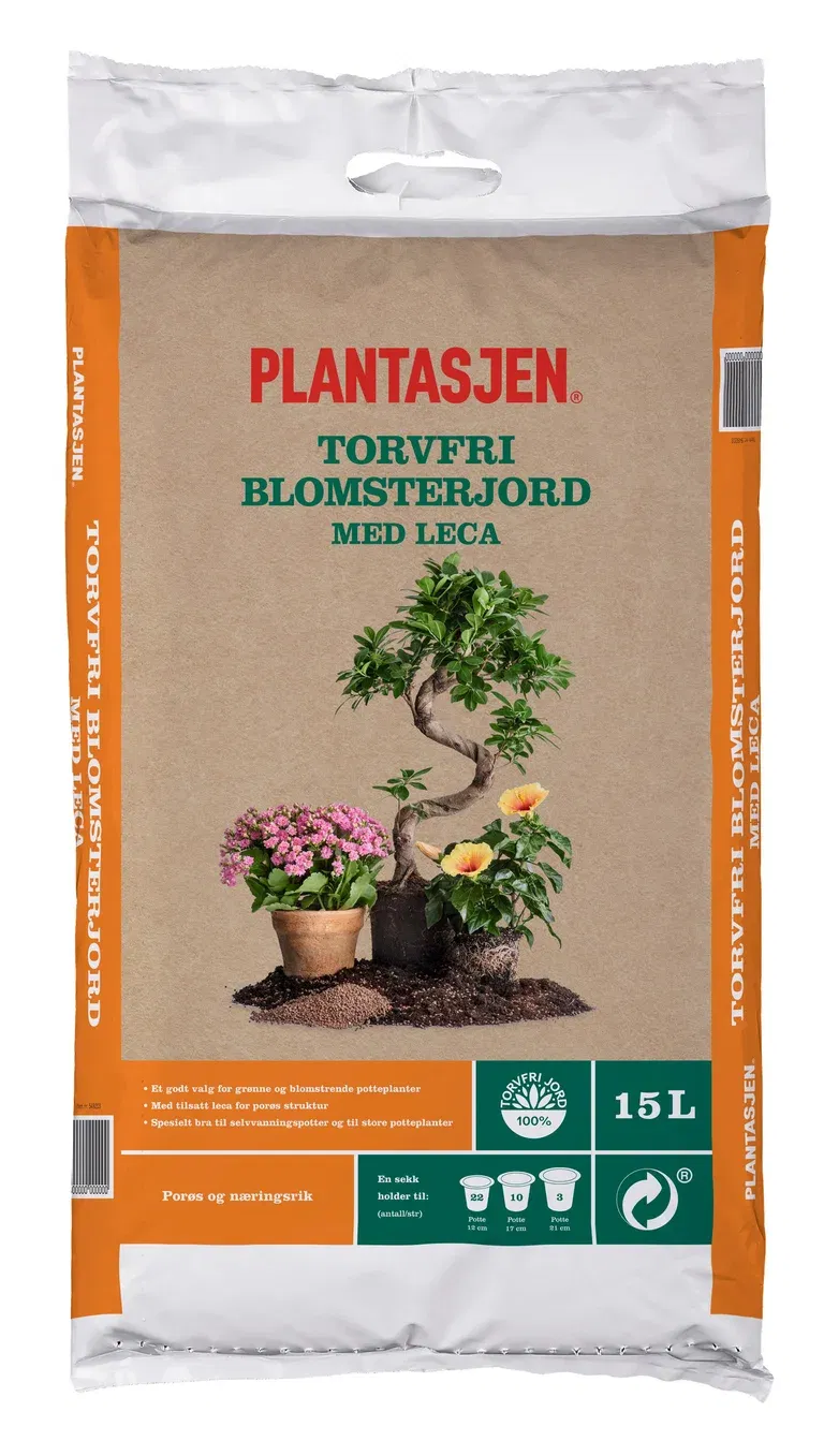 Torvfri blomsterjord med leca