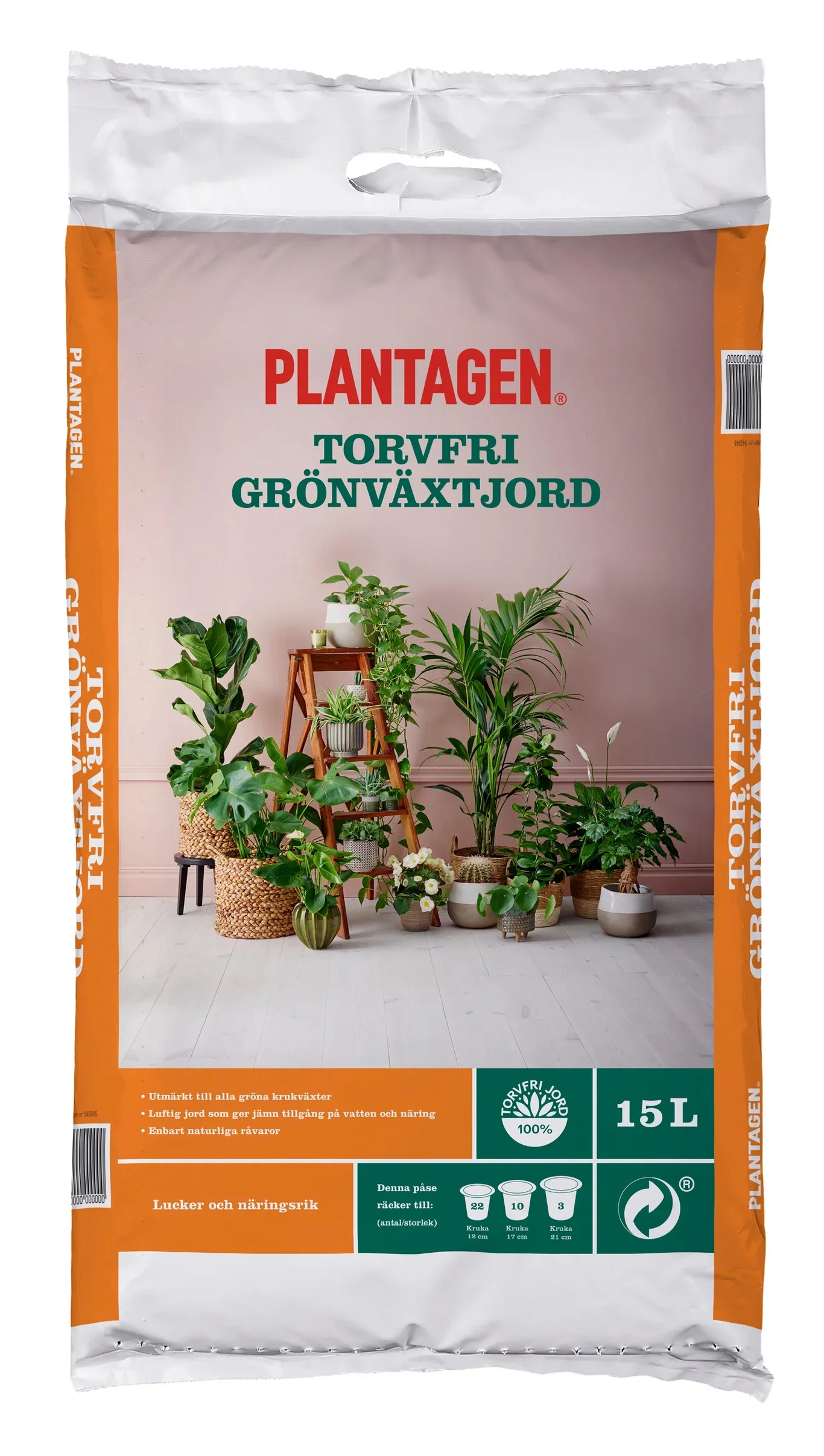 Peatfree green pl soil 15L SE