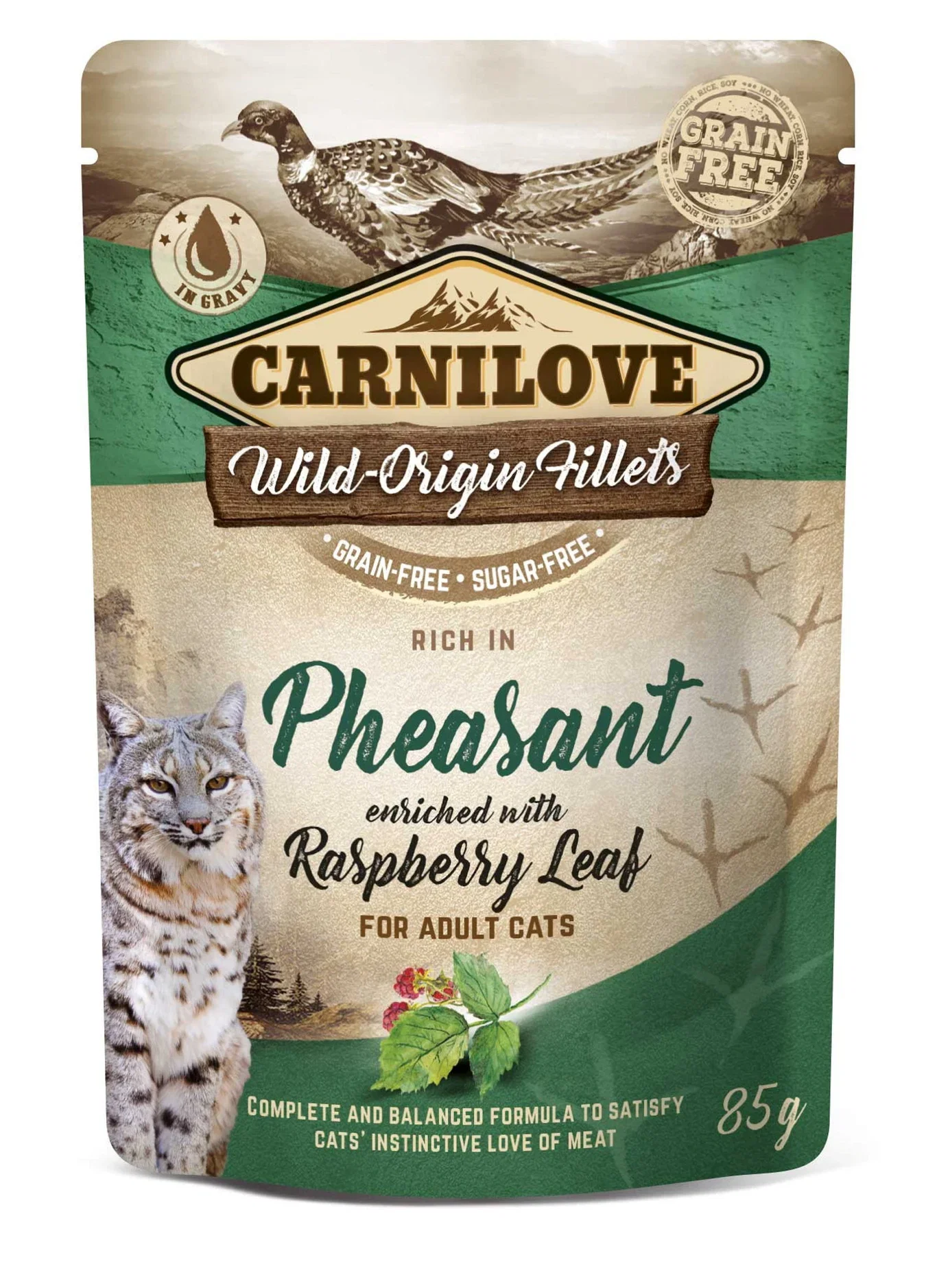 Carnilove Cat Pouch Pheasant enriched w rasb 85 g
