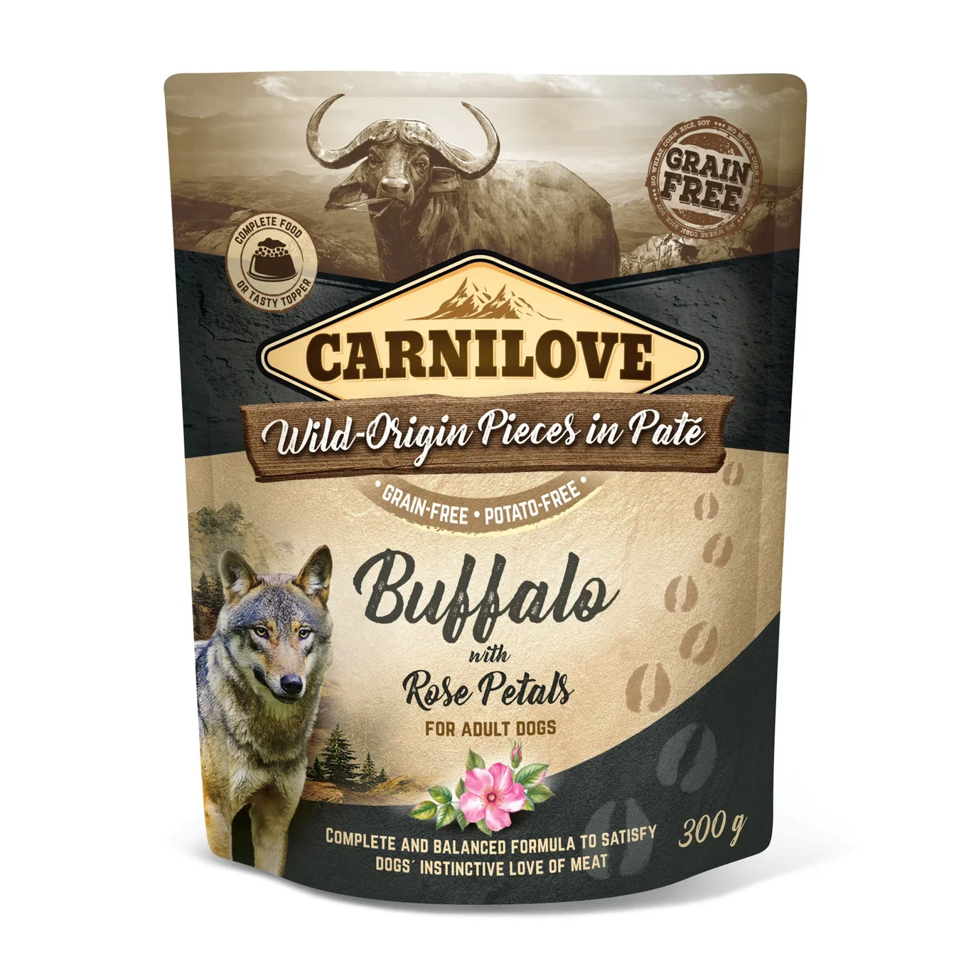 Carnilove Dog Pouch Paté Buffalo with Rose P 300 g