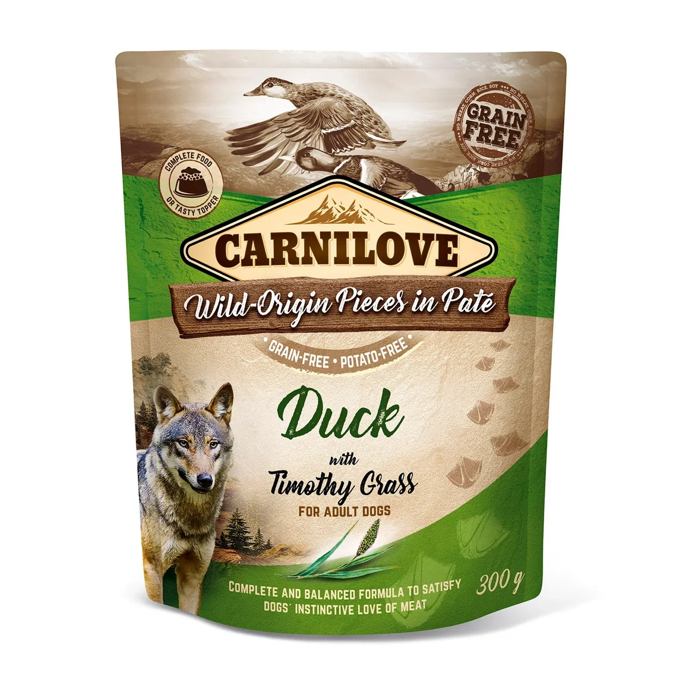 Carnilove Dog Pouch Paté Duck with Timothy G 300 g
