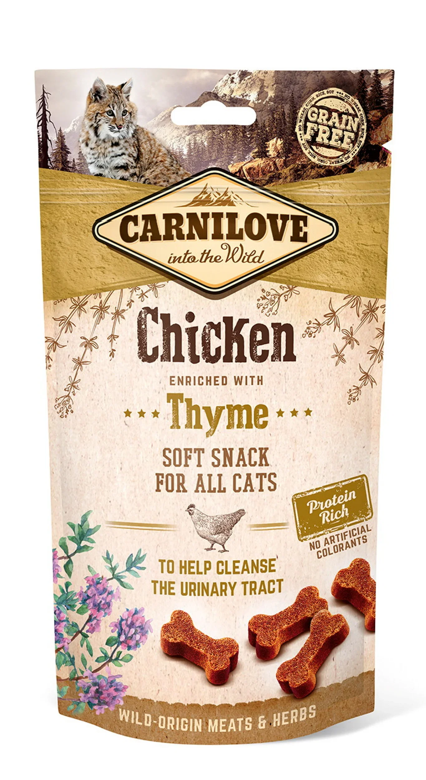 CARNILOVE CAT SEMI MOIST SNACK CHICKEN&THYME 50G