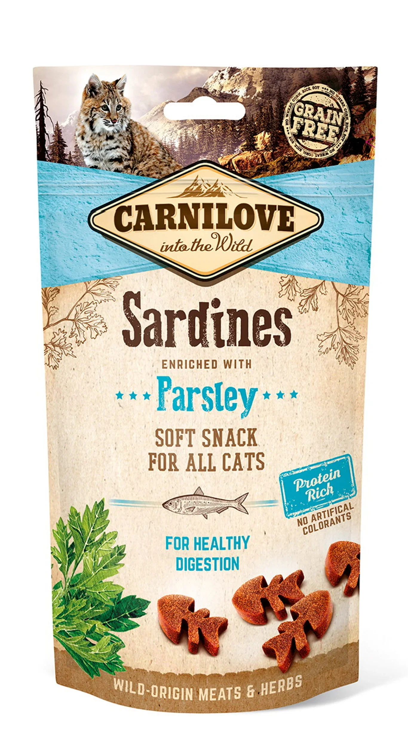 CARNILOVE CAT SEMI MOIST SNACK SARDINE&PARSLEY 50G
