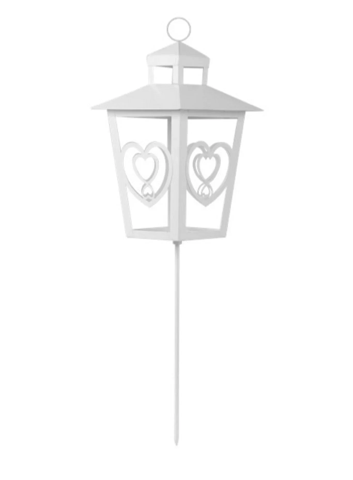 Aurora heart grave lantern White