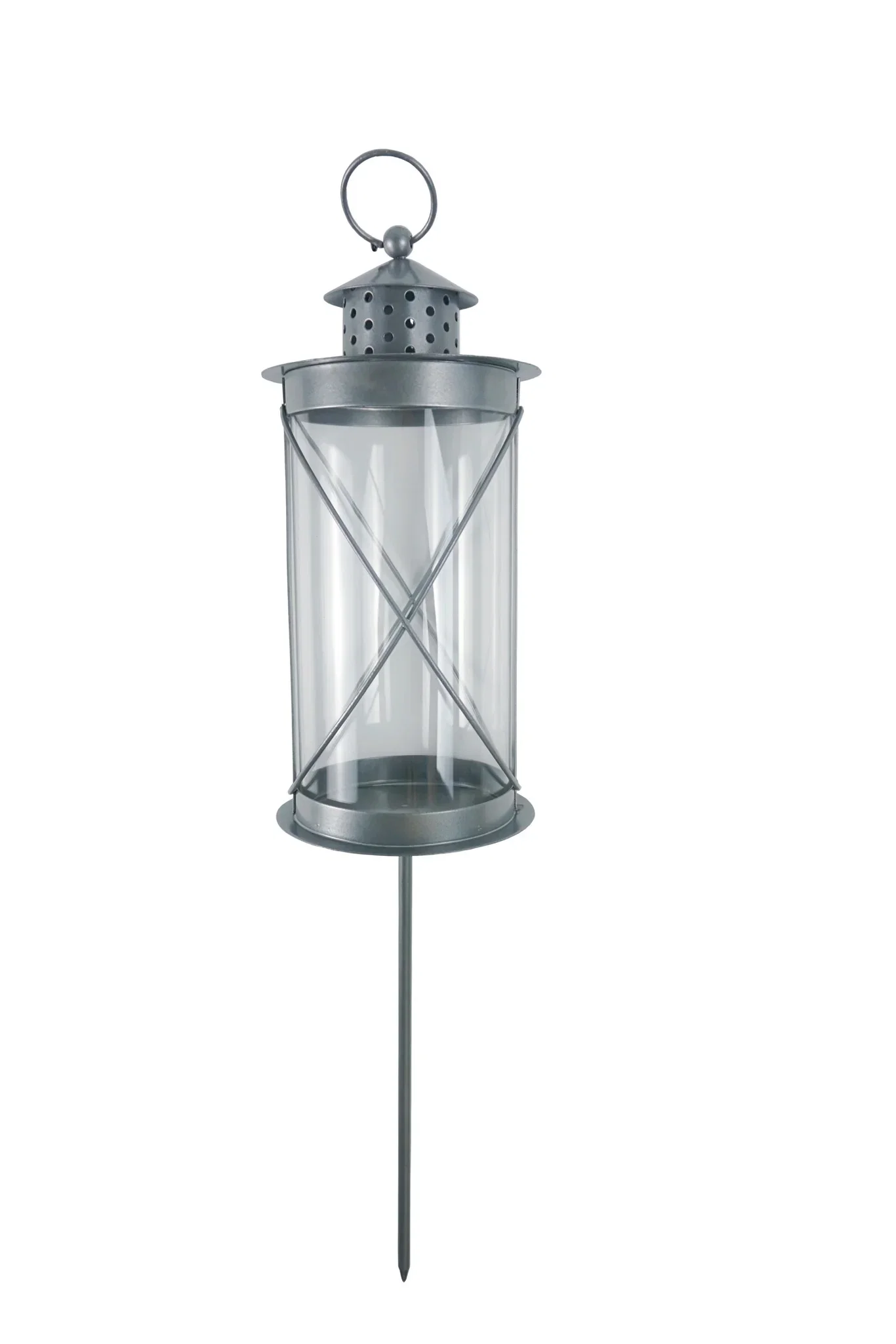 Selene Grave lantern Round Silver