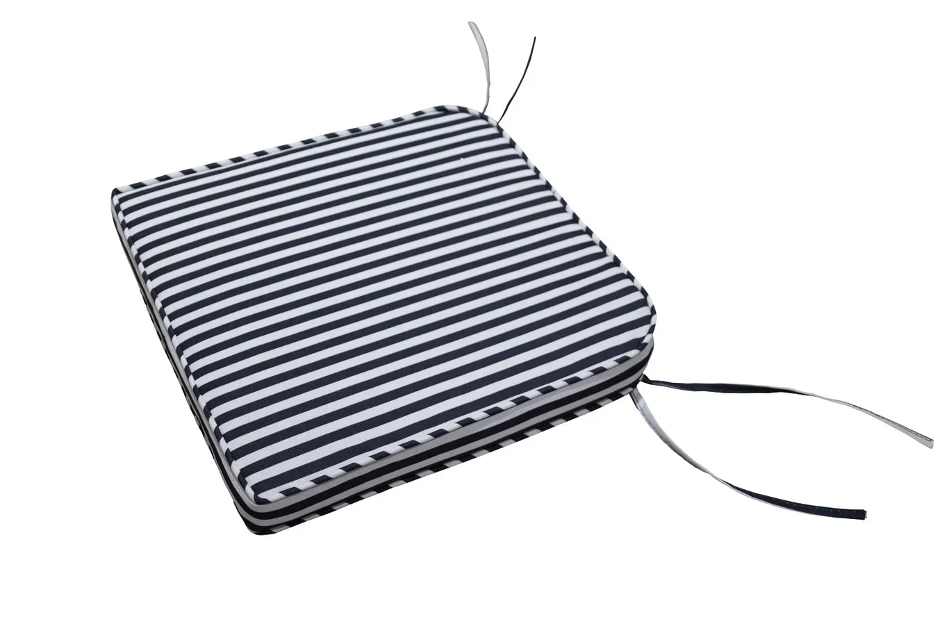 Lynton Seat Cushion 42x42CM Navy Blue Striped