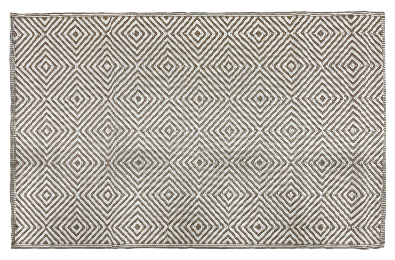 Outdoor PP carpet 180x120cm Beige Geometric