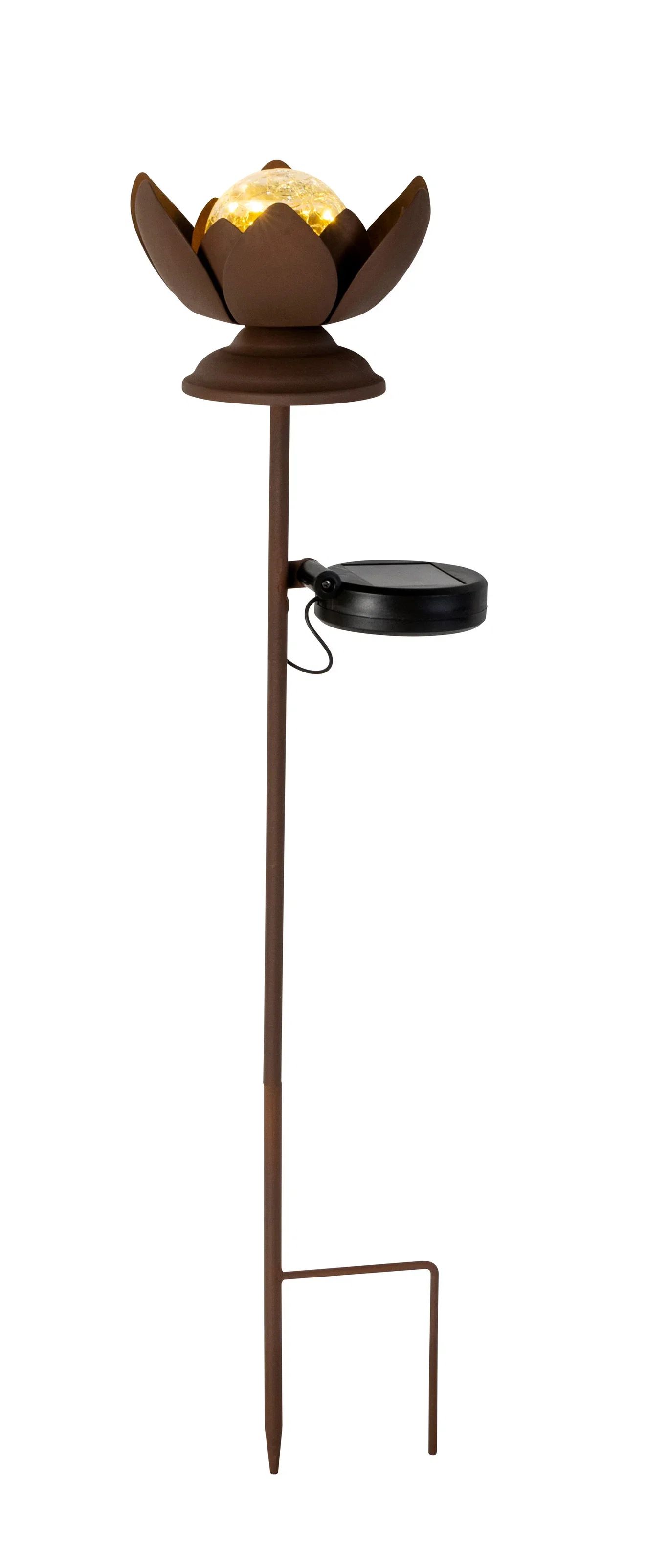 Solcellelampe Lotus på spyd