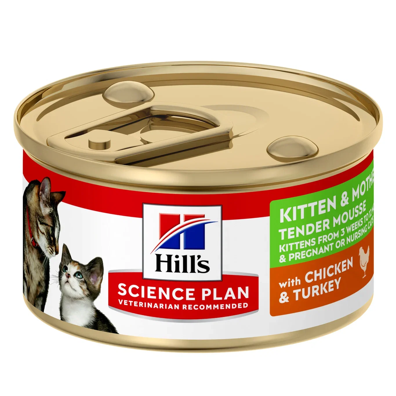 Hill's Science Plan Kitten & Mother Tender Mousse kylling og kalkun kattefôr
