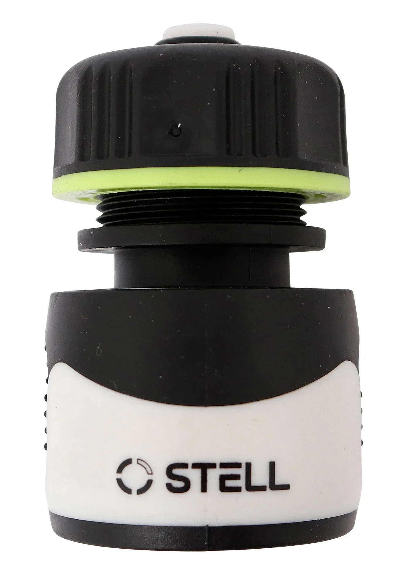 Hose connector w/stop