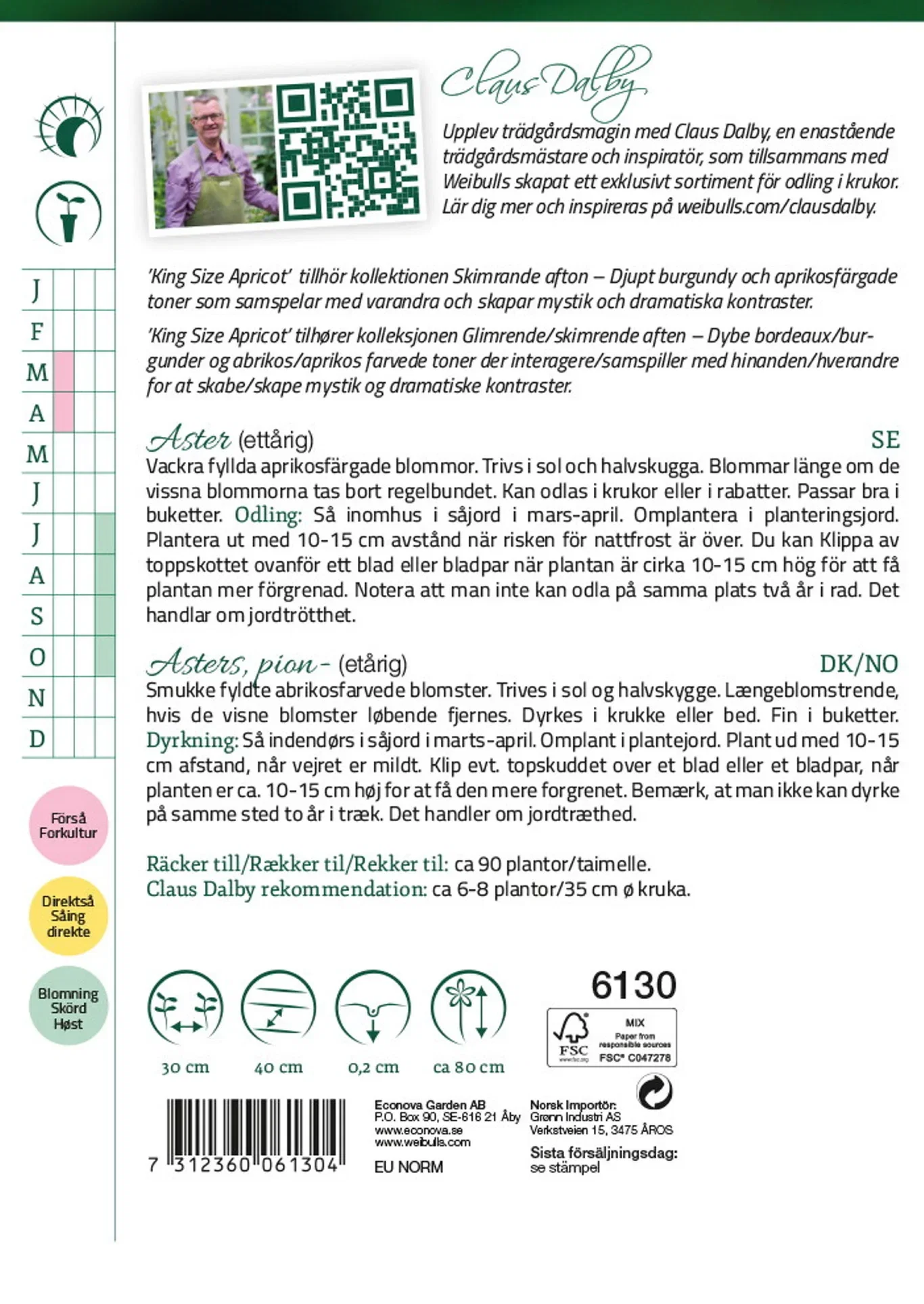 Aster King size apricot