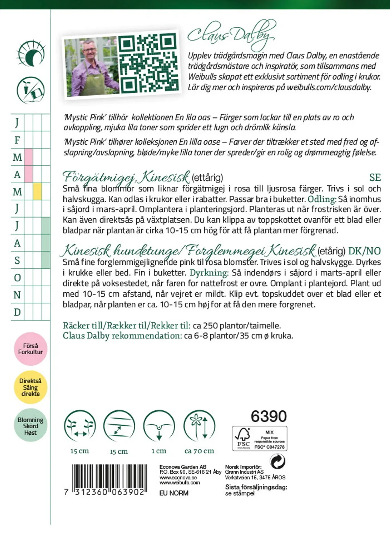 Kinesisk forglemmegei 'Mystic Pink'