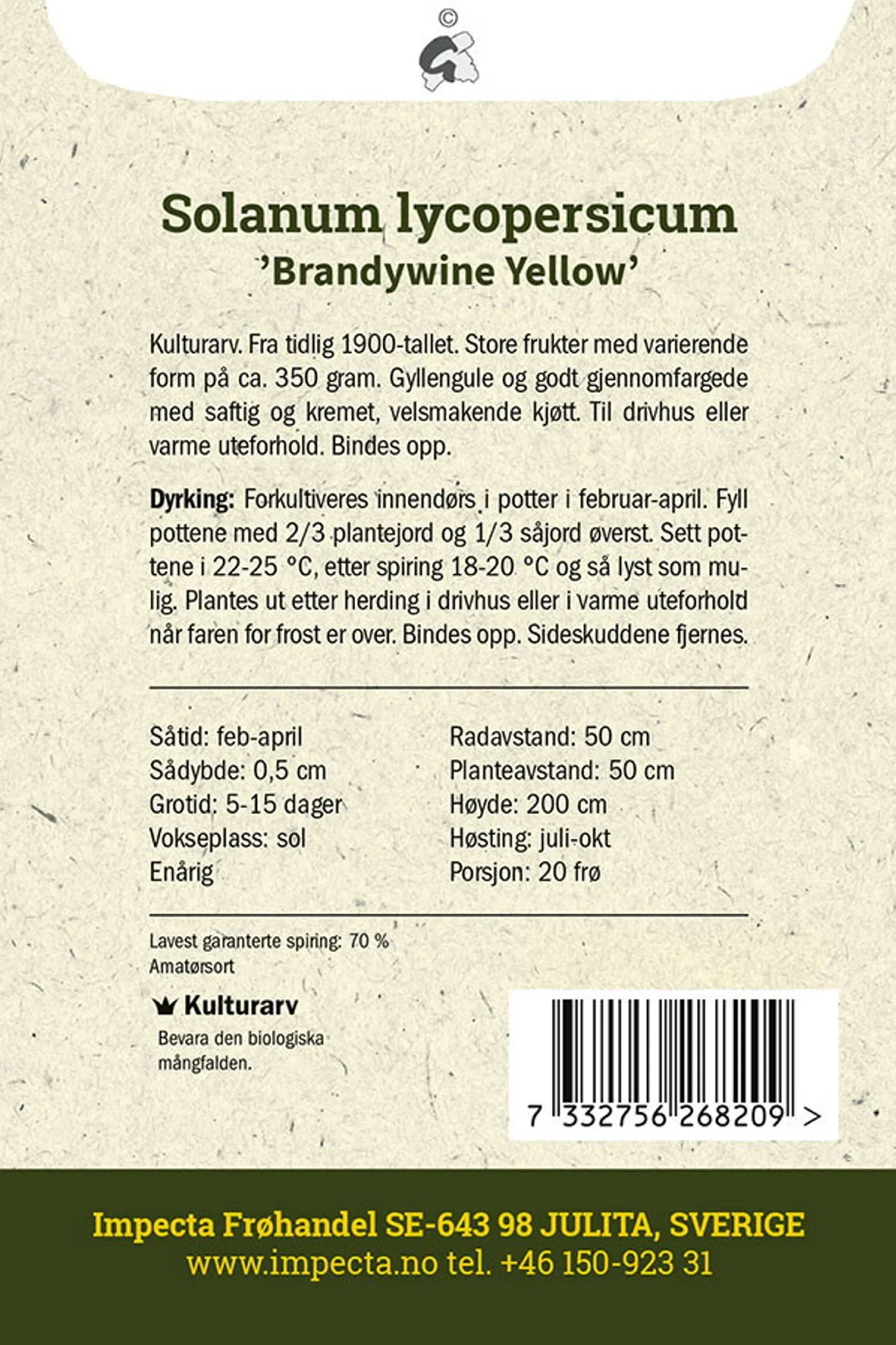 Bifftomat 'Brandywine Yellow'