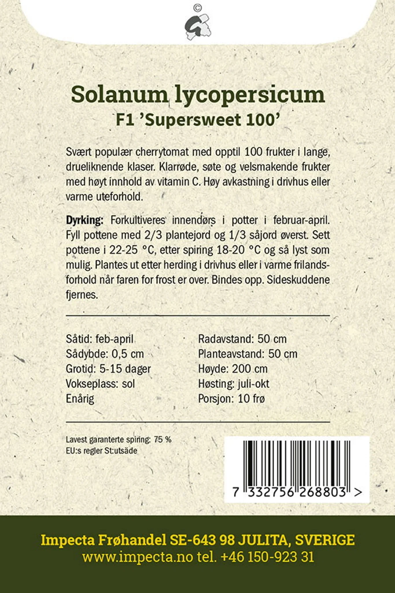 Cherrytomat F1 'Supersweet 100'