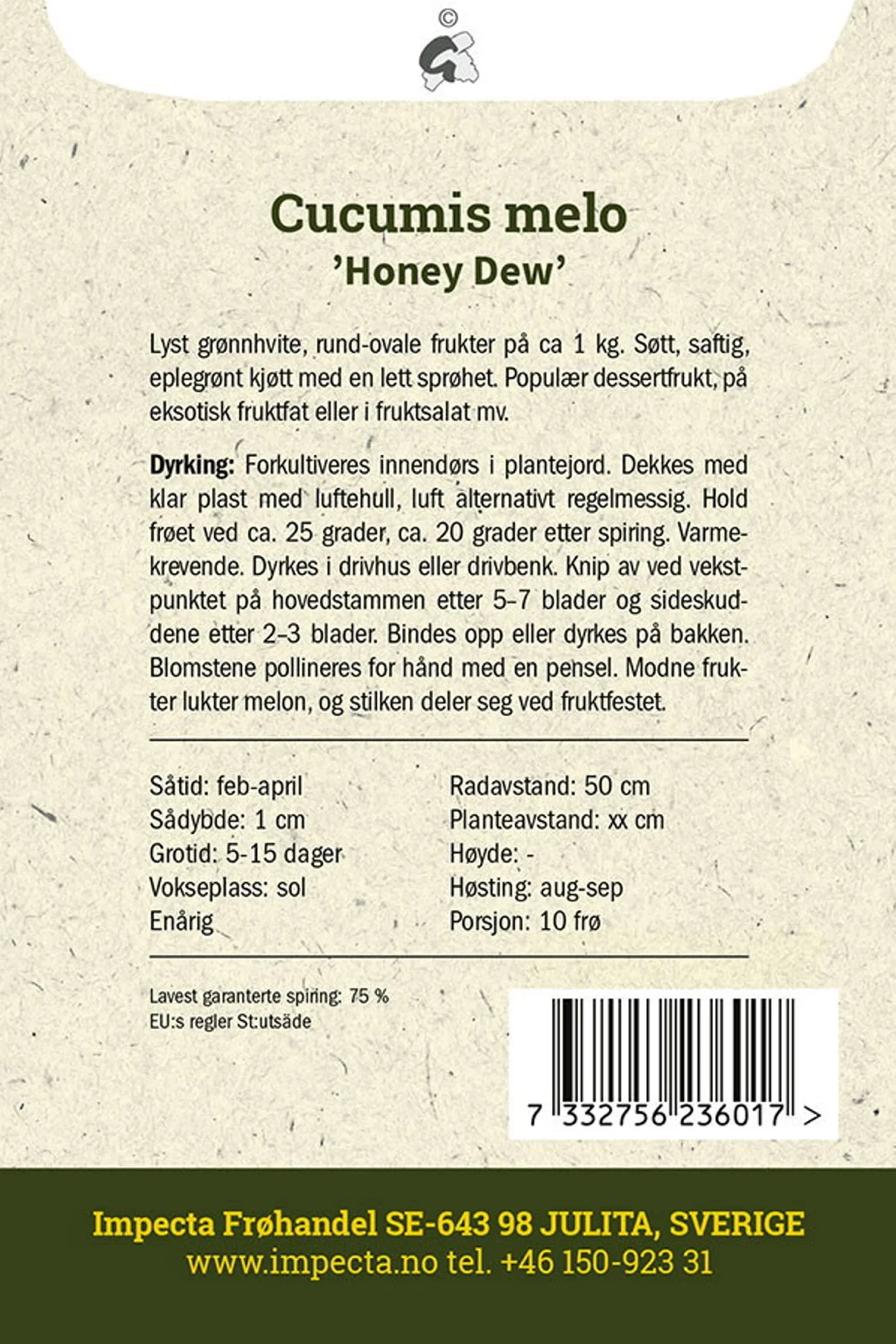 Honningmelon 'Honey Dew'