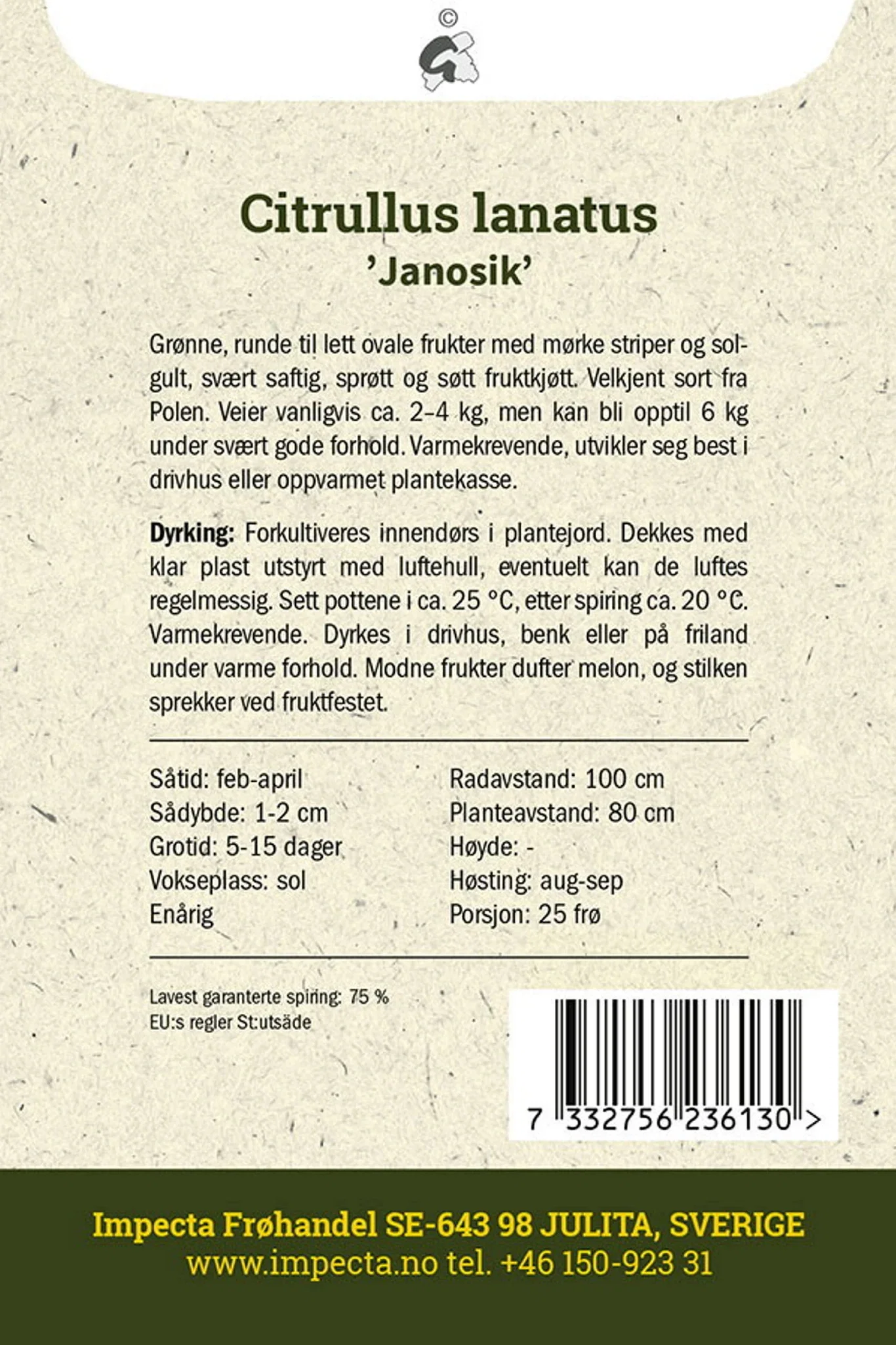 Vannmelon 'Janosik'