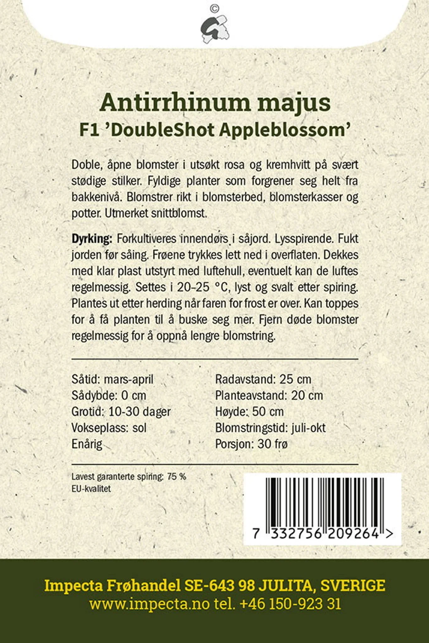 Prydløvemunn F1 'DoubleShot Appleblossom'