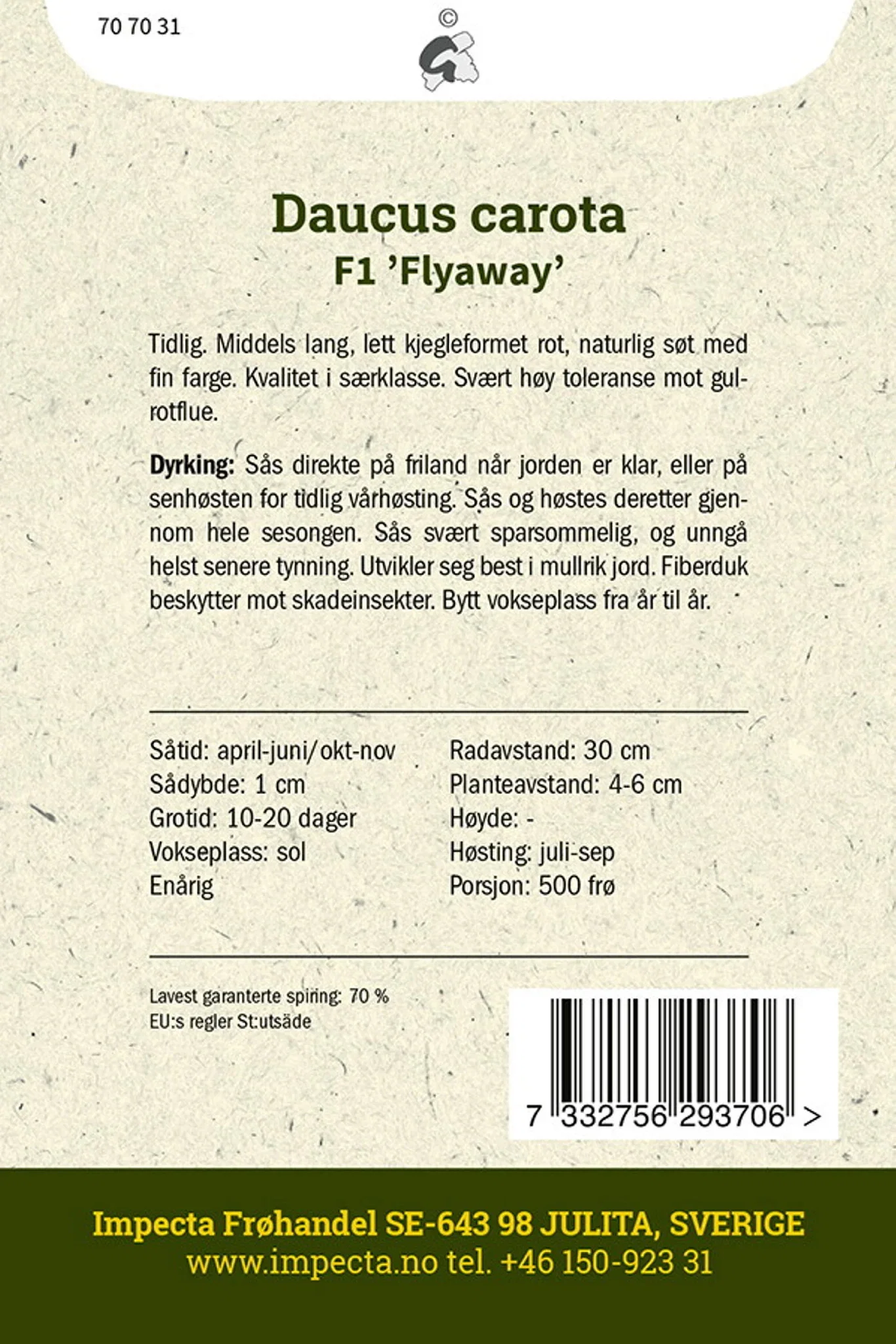 Sommergulrot F1 'Flyaway'
