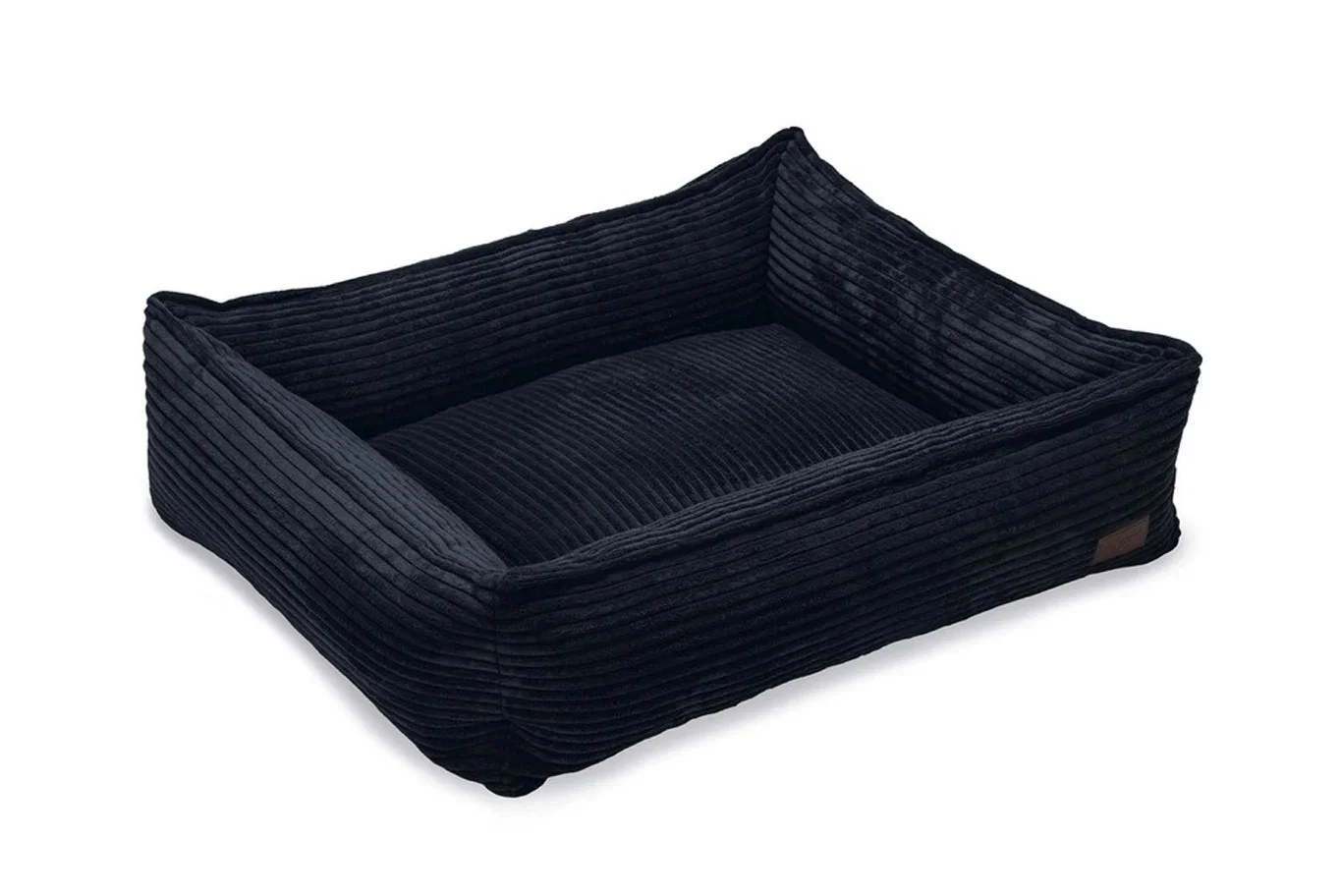 DBL REST BED RIBBED ANTHRACITE 80X70X22