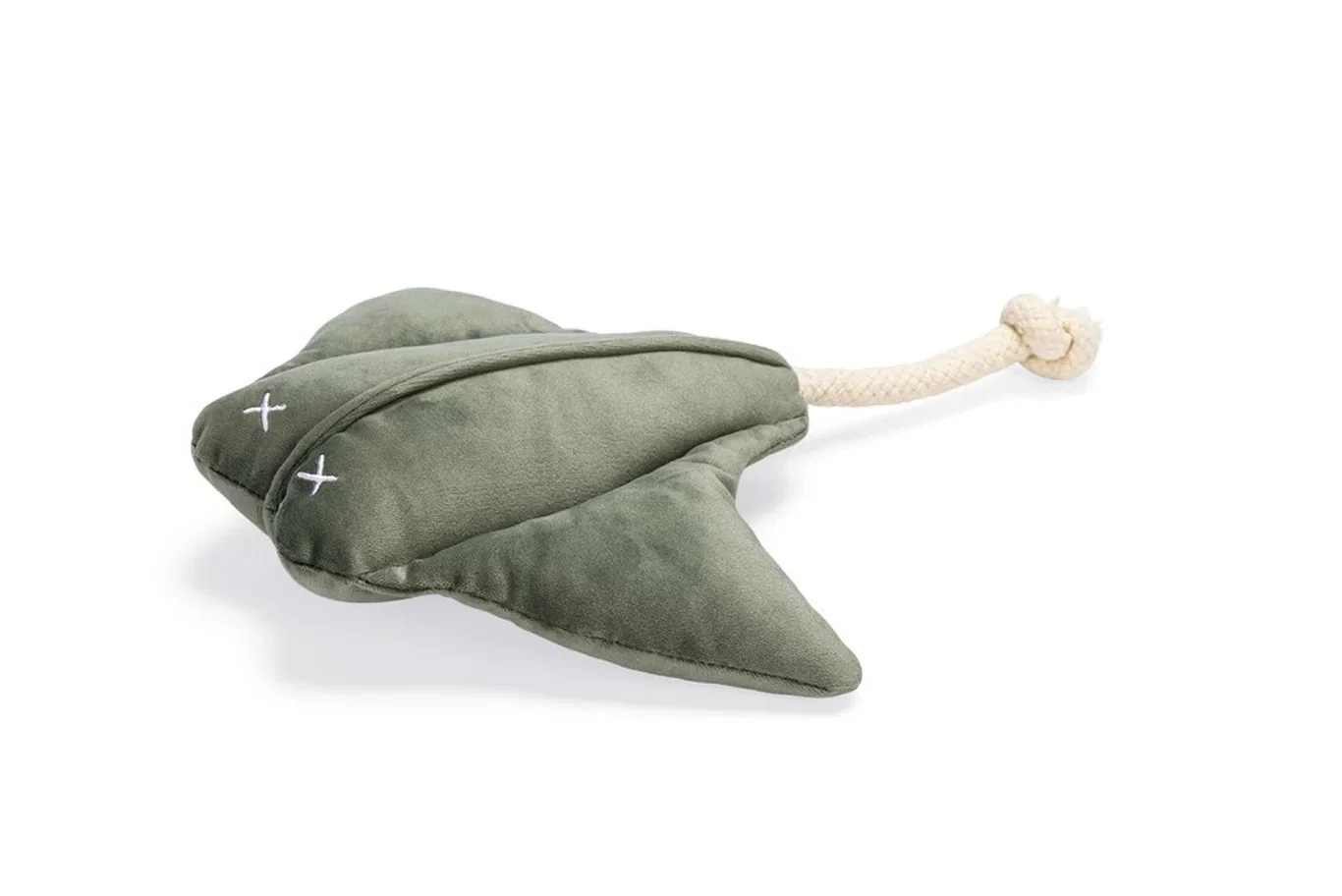 DBL VELVET DOG TOY RAY ANUM GRN 19