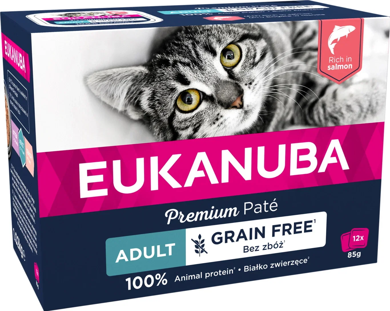 Euk Cat Adult Salmon Pate 12x85g