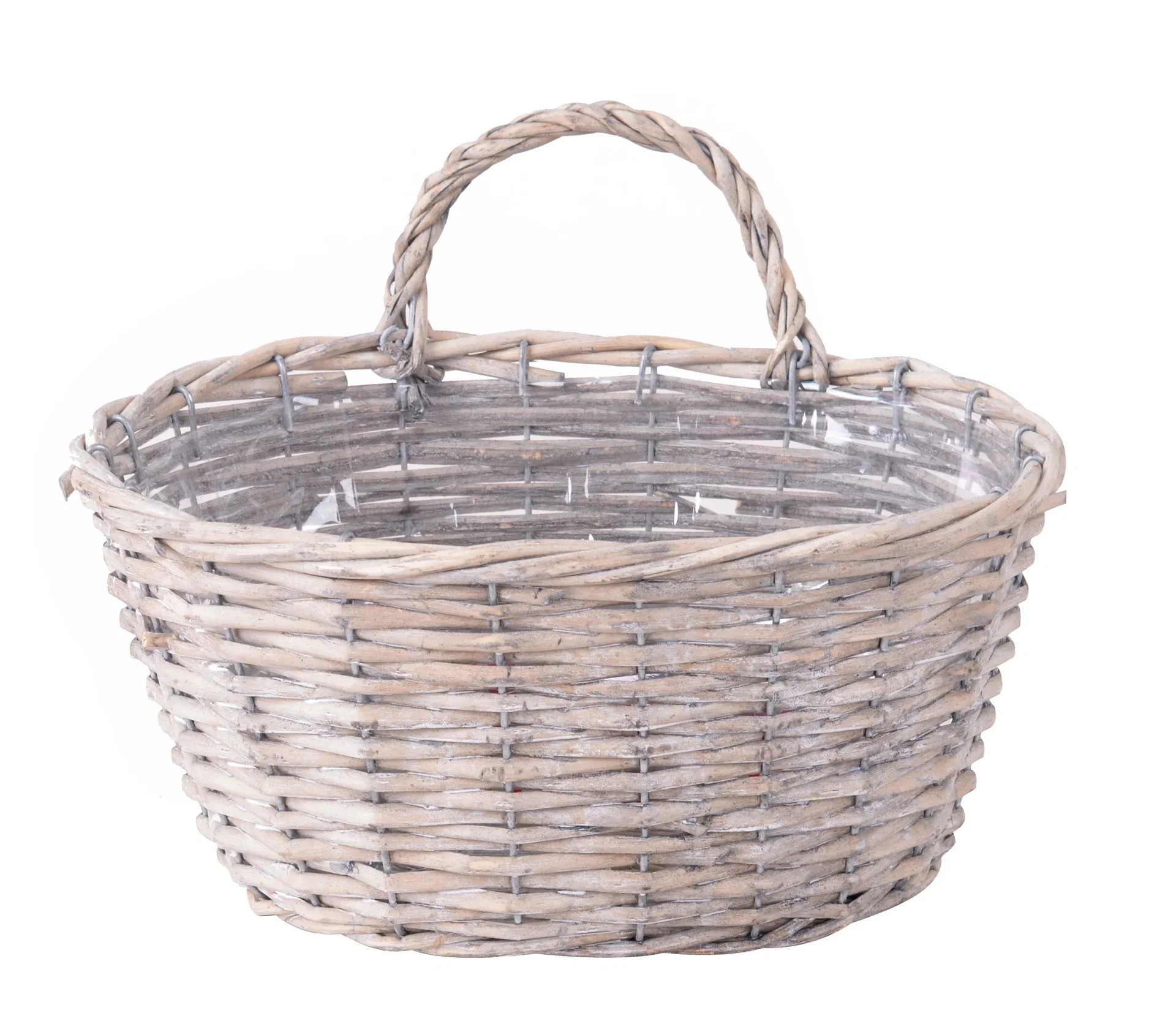 Edith wall basket L24 grey