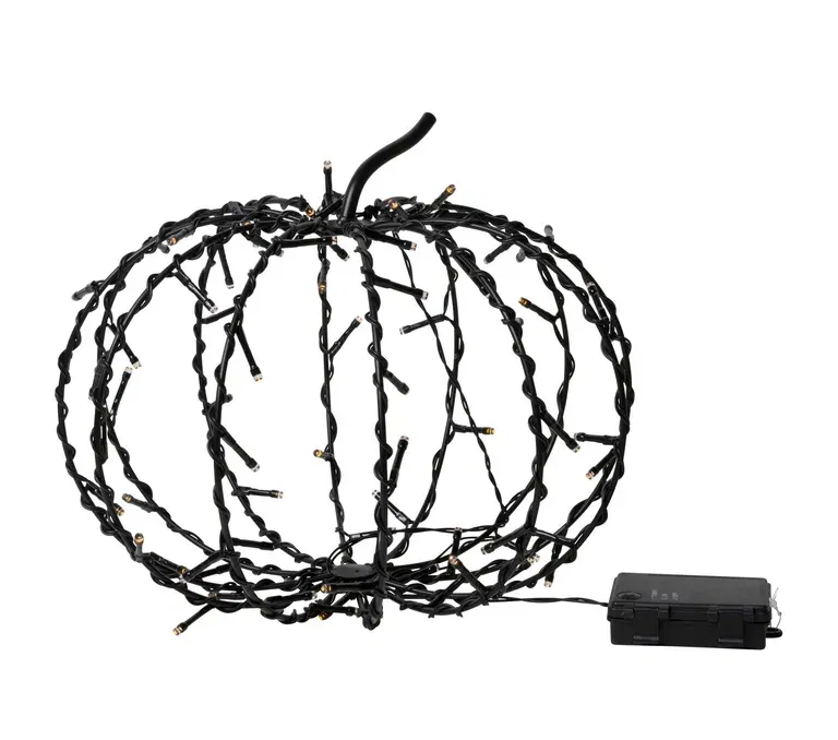 Halloweenpynt Metallgresskar med LED-lys