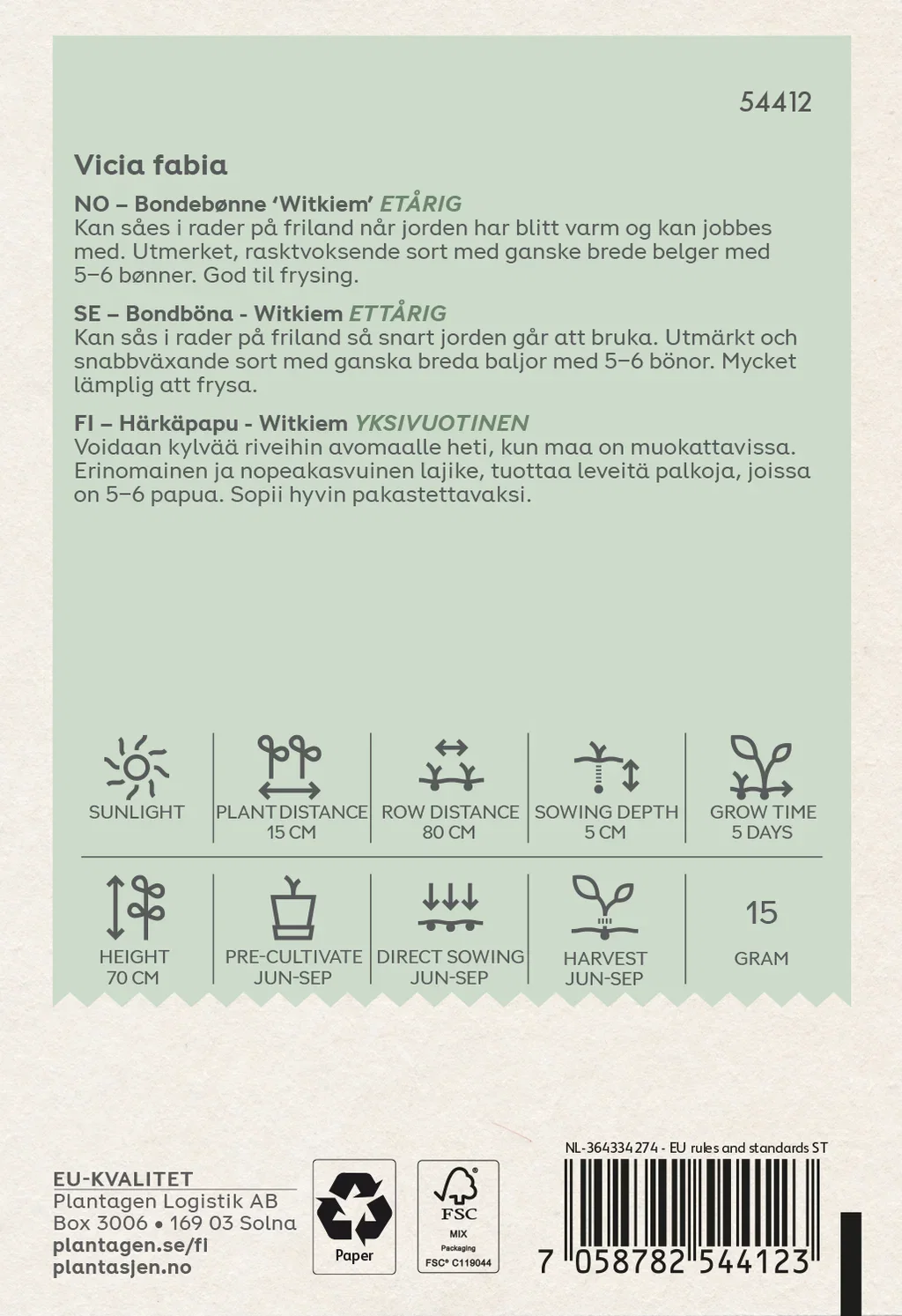 Bondebønne 'Witkiem'