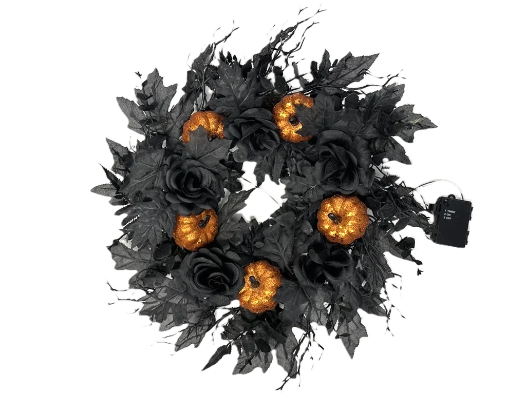 Wreath Halloween Pumpkins 40CM 40LED